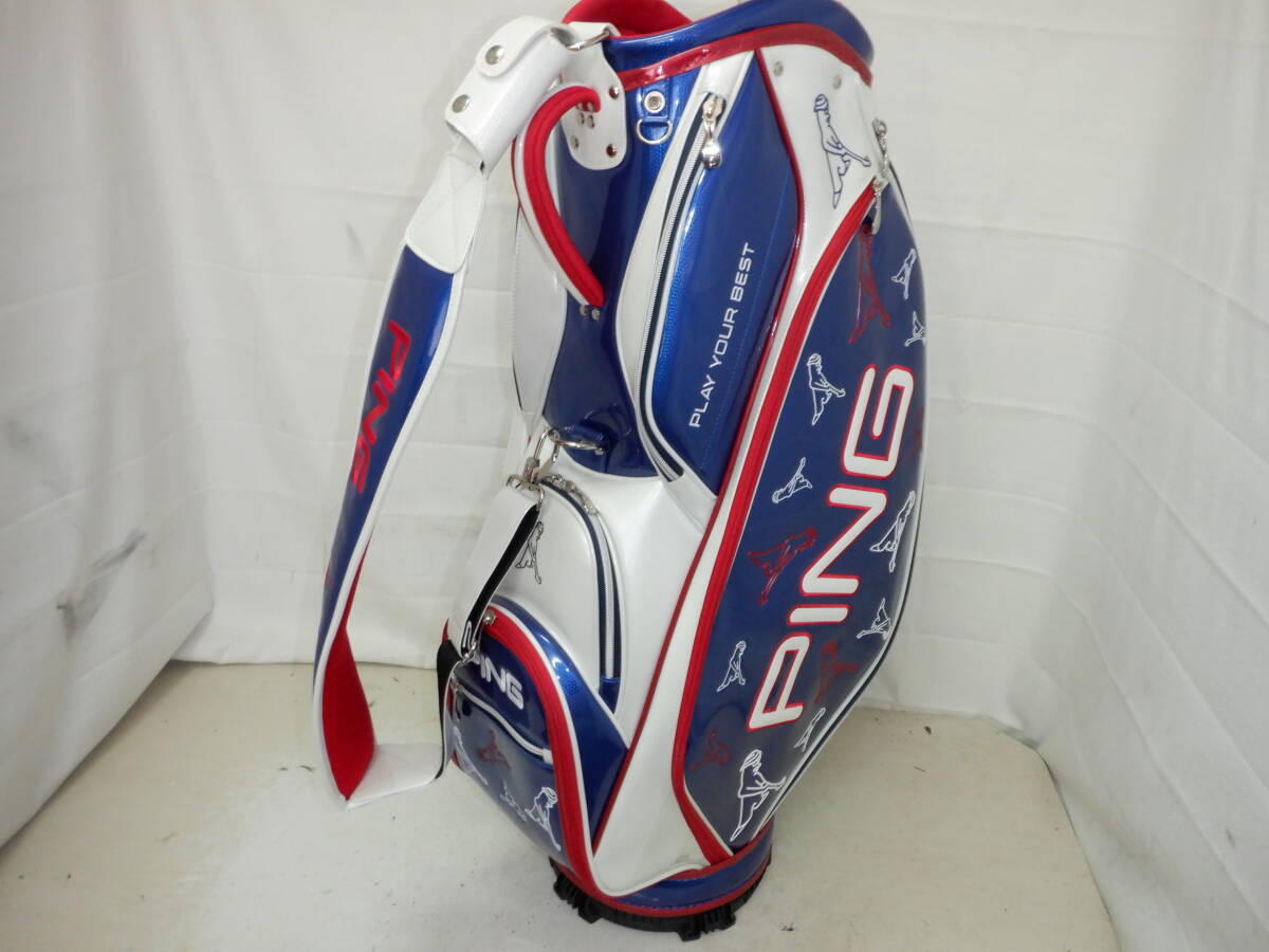 PING☆ピン☆Mr.PING☆9.5型☆エナメル☆限定カラー☆中古☆美品 PING☆ピン☆Mr.PING☆9.5型☆エナメル☆限定カラー☆中古☆美品