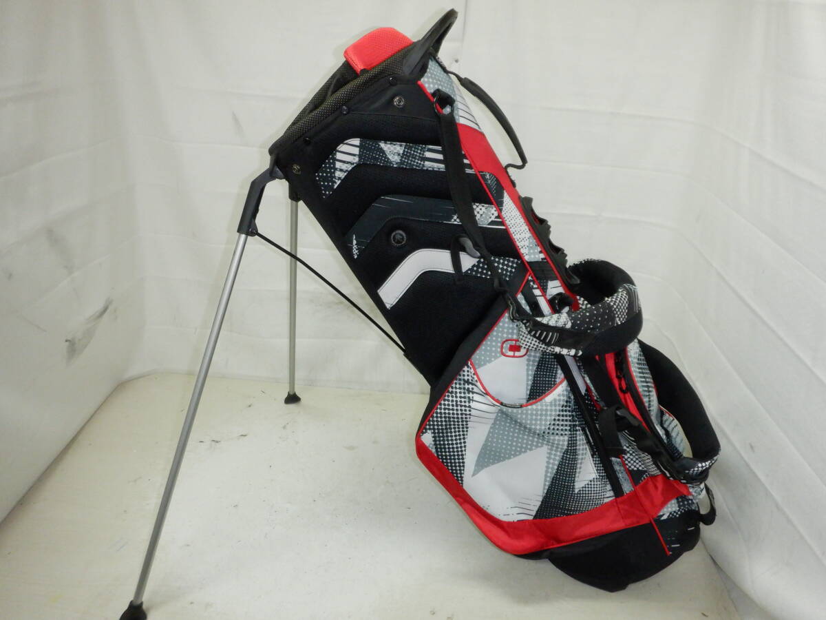 OGIO☆オジオ☆9.0型☆軽量☆中古☆良品☆スタンド(WH×RED×BK OGIO☆オジオ☆9.0型☆軽量☆中古☆良品☆スタンド(WH×RED×BK
