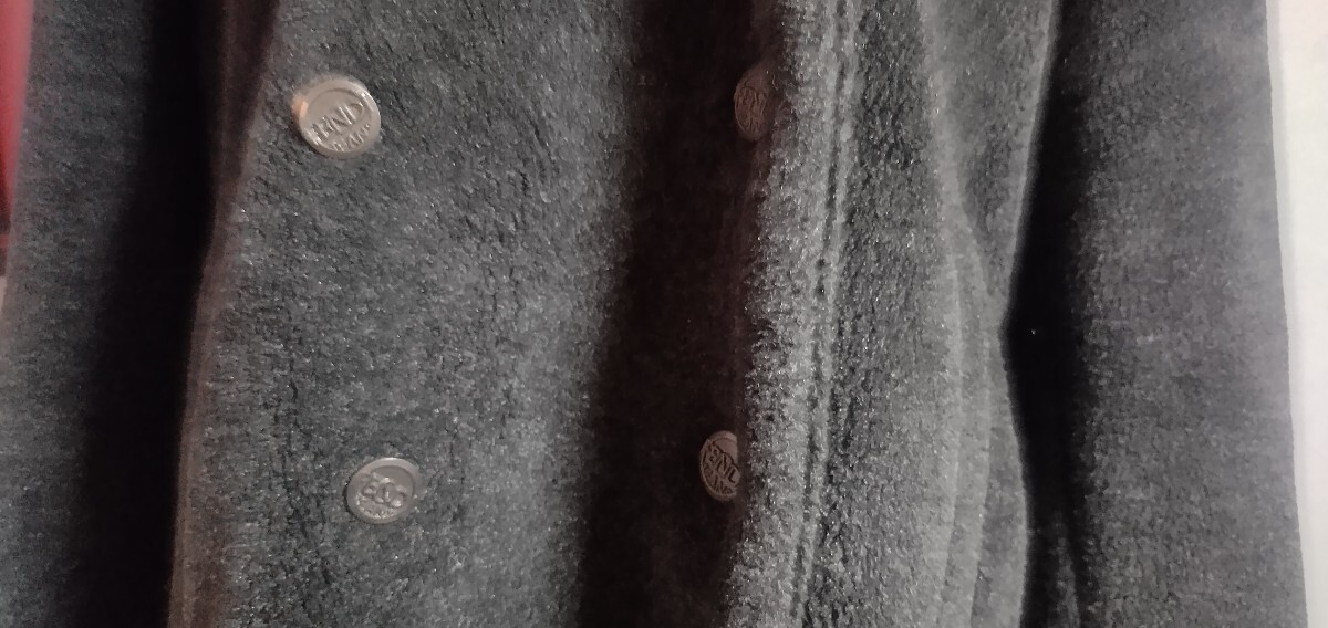 美品★フェンディ★ボア★ピーコート★FENDI★ファー★ダブルブレスト★ブラック★黒★大きいサイズ★44★希少★Pコート★チェスターコート