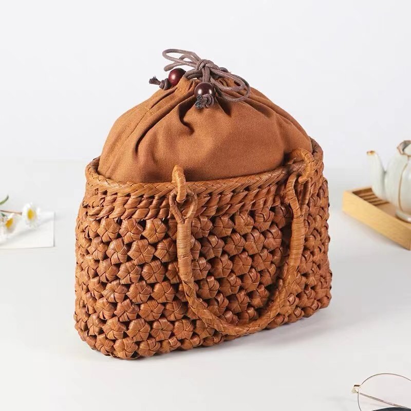 上品/綺麗★職人手作り良品 野山葡萄藤包かごバッグ 手編み山葡萄籠バッグ バスケット籐かご ハンドバック