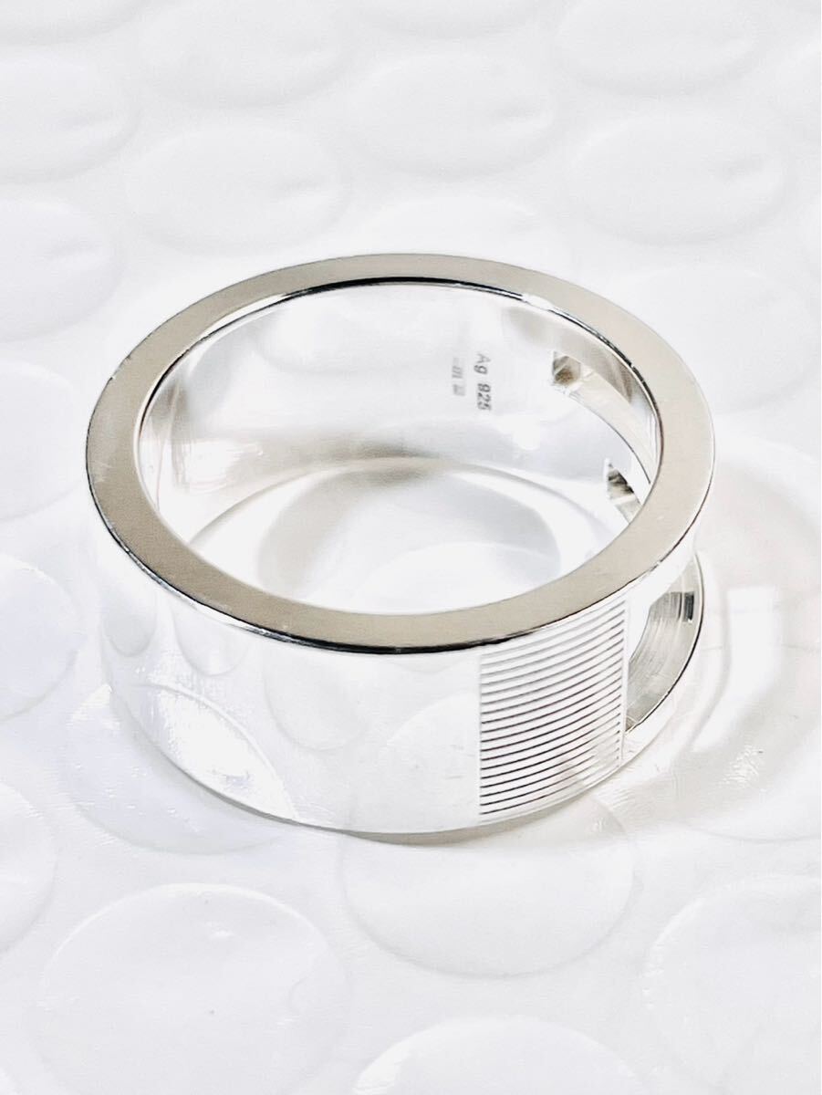 美品】GUCCI Gリング(実寸11号)指輪 男女兼用 シルバー925 美品】GUCCI Gリング(実寸11号)指輪 男女兼用 シルバー925