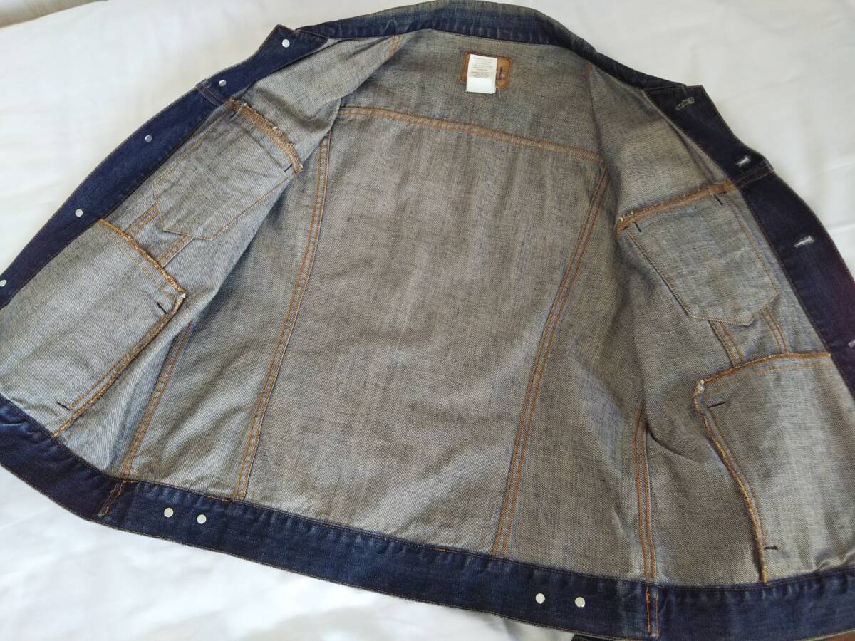 OLD GAP 4th 70506 タイプ 濃紺 デニムジャケット 革パッチ OLD GAP 4th 70506 タイプ 濃紺 デニムジャケット 革パッチ