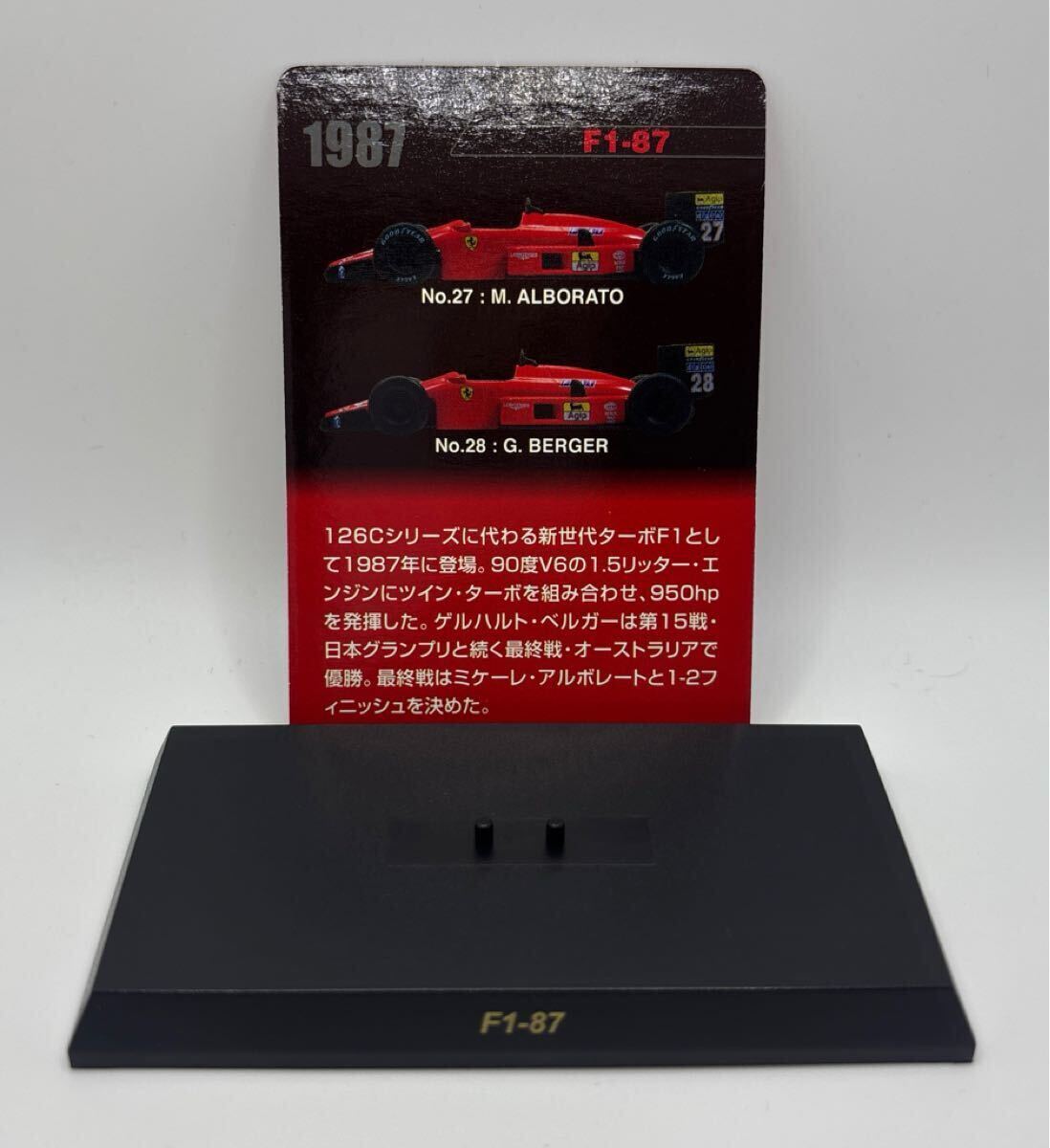 未組立 フェラーリ フォーミュラカーモデルコレクションⅡ F1-87 No.27 F1 Ferrari ミニカー フィギュア 組立 キット Kyosho 京商