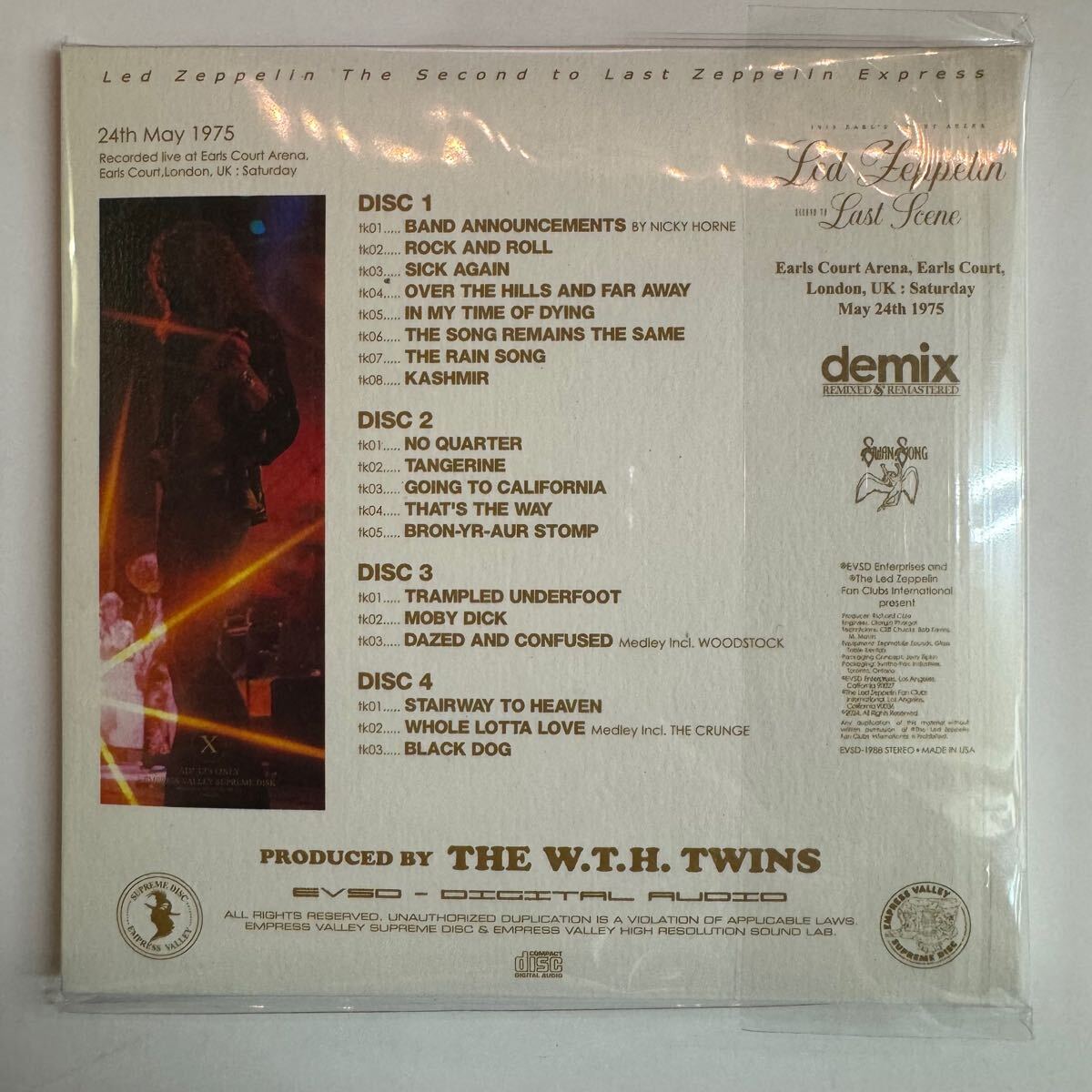 LED ZEPPELIN / EARL'S COURT 1975 Demix「黄金の夜明け団」(8CD
