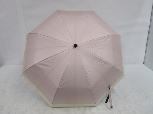 4579FNK3◎Rose Blanc 蘆屋ロサブラン 完全遮光 3段折 折りたたみ傘 日傘 ピンク系◎中古