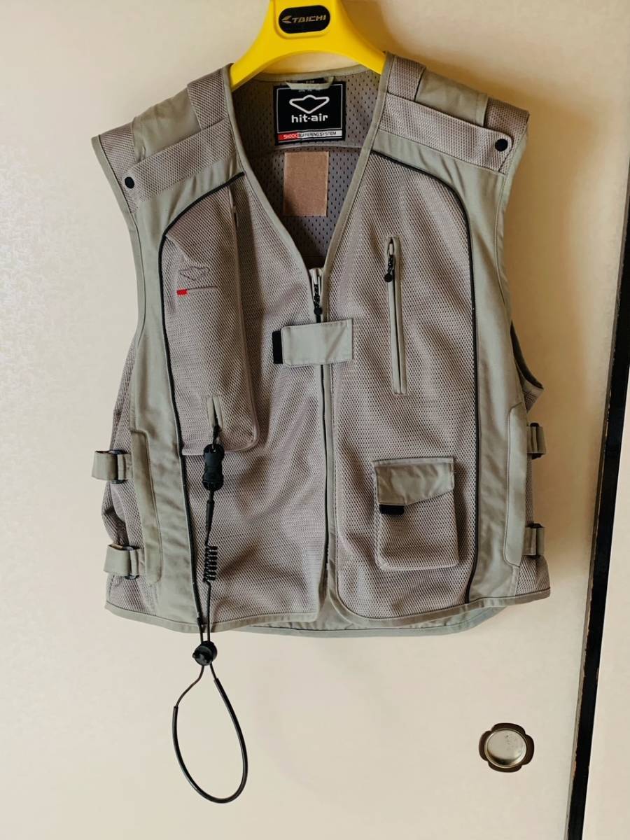 hit-air エアバッグベスト 2XL グレー 車両側ワイヤー 付屬 ヒットエアー 無限電光 エアバッグ ベスト