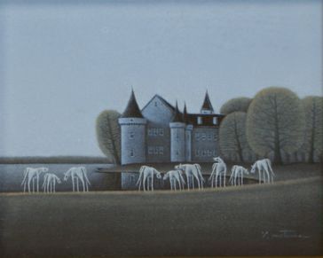 作者名:松浦敬文 ・画題:水辺の城 ・技法: 油彩画(原画 作者名:松浦敬文 ・画題:水辺の城 ・技法: 油彩画(原画