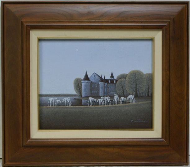 作者名:松浦敬文 ・画題:水辺の城 ・技法: 油彩画(原画 作者名:松浦敬文 ・画題:水辺の城 ・技法: 油彩画(原画