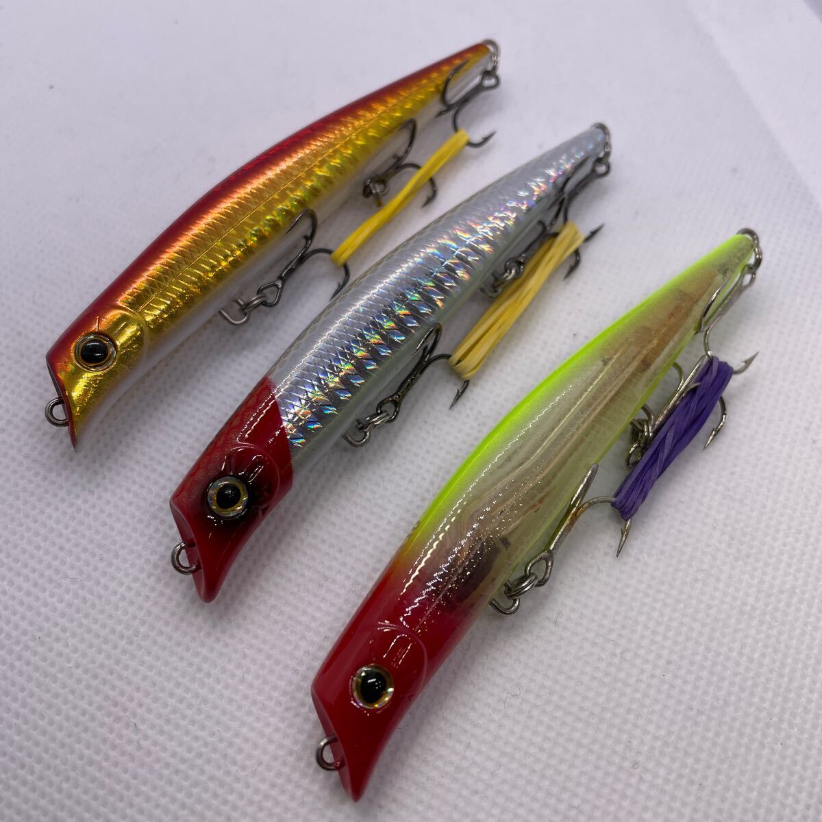 ★美品 送料無料★② ガイア GAEA エリアテン ３本セット エリテン エリア10 area 10 バチ抜け シーバス ばち 定番 ミノー ルアー 3個 釣り_画像1