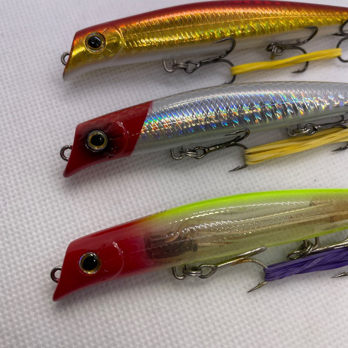 ★美品 送料無料★② ガイア GAEA エリアテン ３本セット エリテン エリア10 area 10 バチ抜け シーバス ばち 定番 ミノー ルアー 3個 釣り_画像2