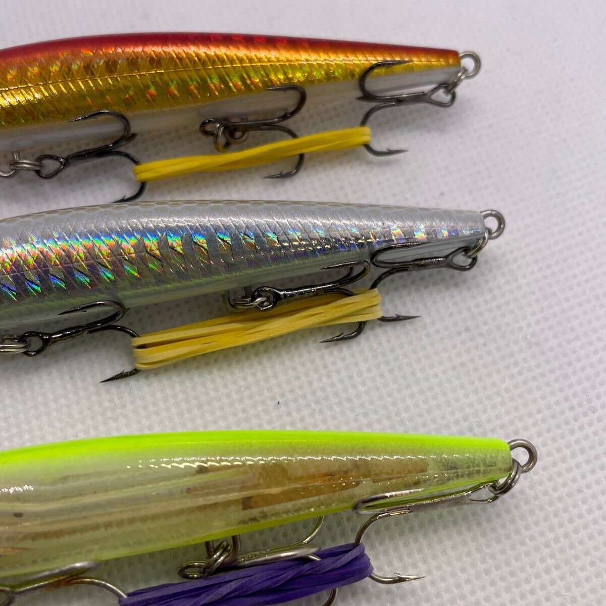 ★美品 送料無料★② ガイア GAEA エリアテン ３本セット エリテン エリア10 area 10 バチ抜け シーバス ばち 定番 ミノー ルアー 3個 釣り_画像3