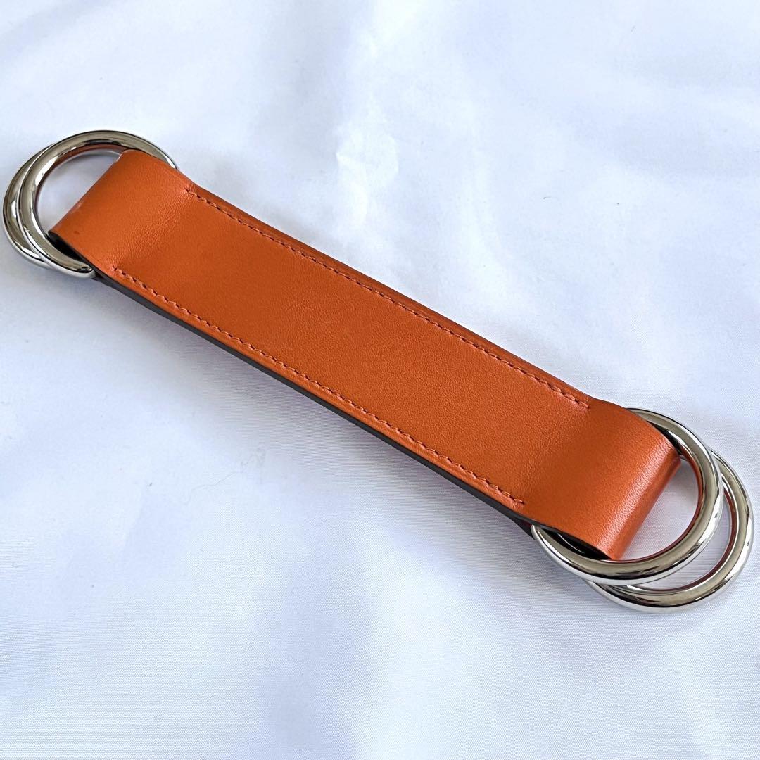 美品】HERMES エルメス ロマンス スカーフベルト オレンジ 美品】HERMES エルメス ロマンス スカーフベルト オレンジ