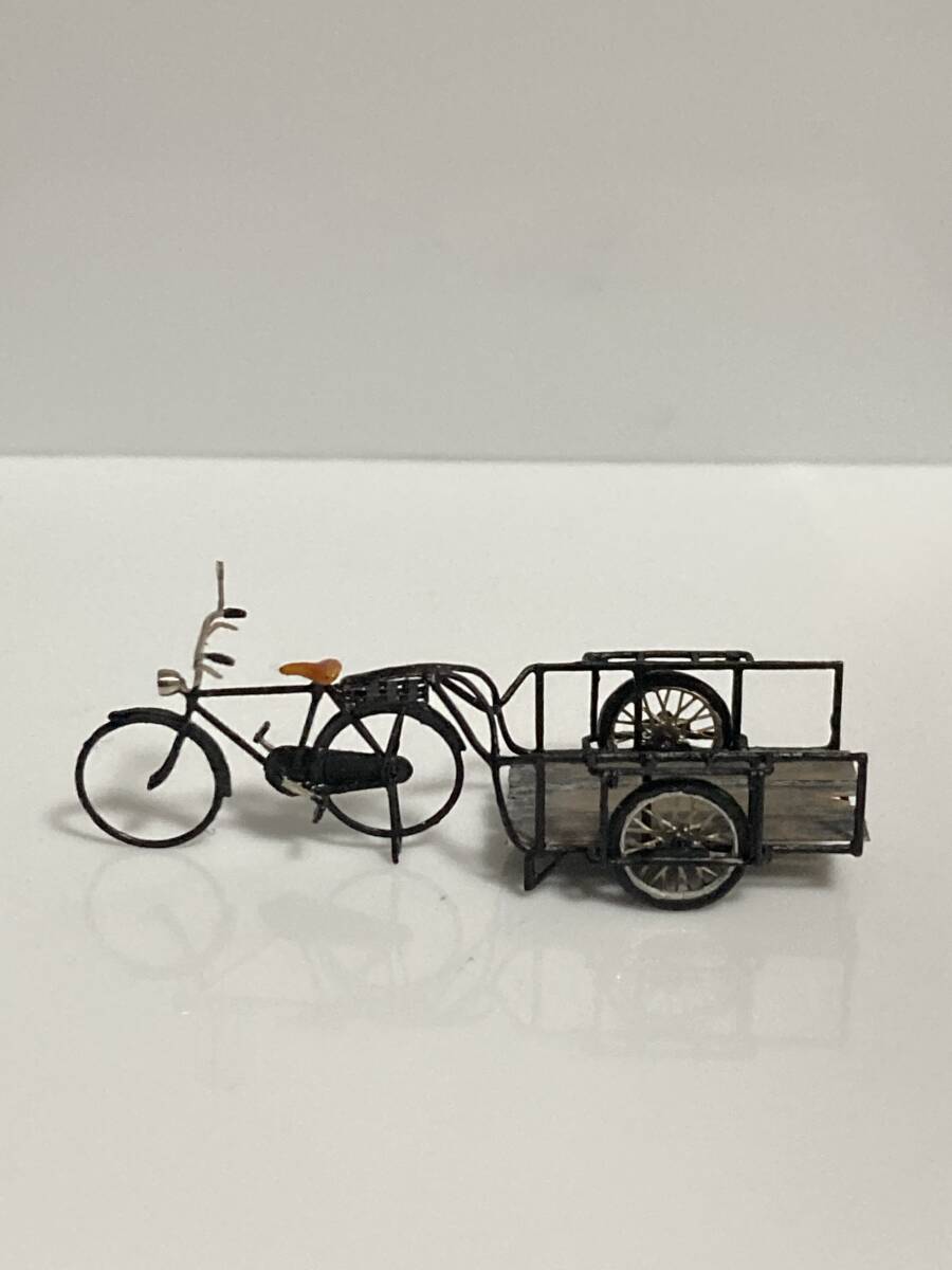 エコーモデル 自転車、リヤカーセット 451、452 組立て塗装済み エコーモデル 自転車、リヤカーセット 451、452 組立て塗装済み