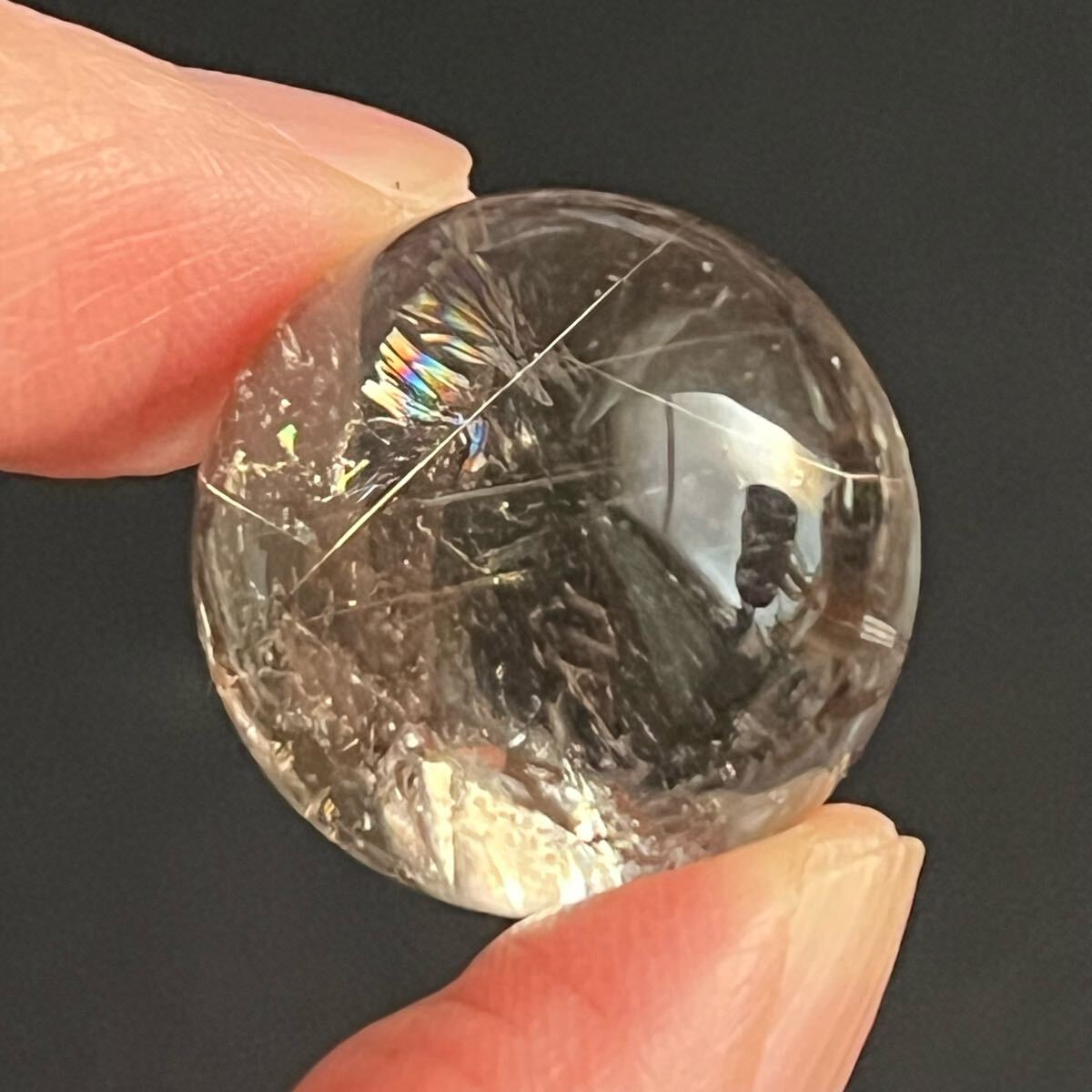 新品 透明 ルチルクォーツ丸玉 約20 5ミリ 約12g ブラジル産 新品 透明 ルチルクォーツ丸玉 約20 5ミリ 約12g ブラジル産