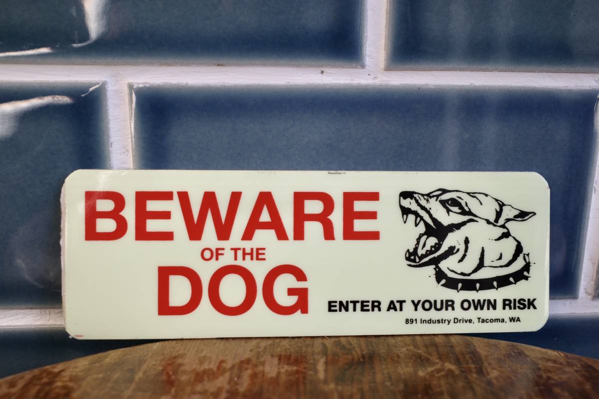  новый товар BEWARE DOG номер собака . внимание metal автограф . свет стикер plate 3M american вход гараж post 