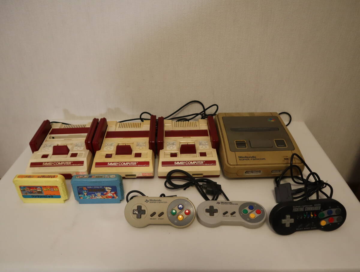 □任天堂 初代ファミコン3個セット&スーパーファミコン@初期 □任天堂 初代ファミコン3個セット&スーパーファミコン@初期