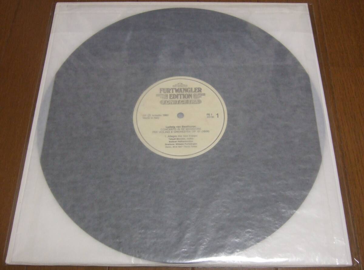 LP フルトヴェングラー ベートーヴェン「ヴァイオリン協奏曲」伊FONIT CETRA盤 FE1 FE-1 1947.9.30_画像8