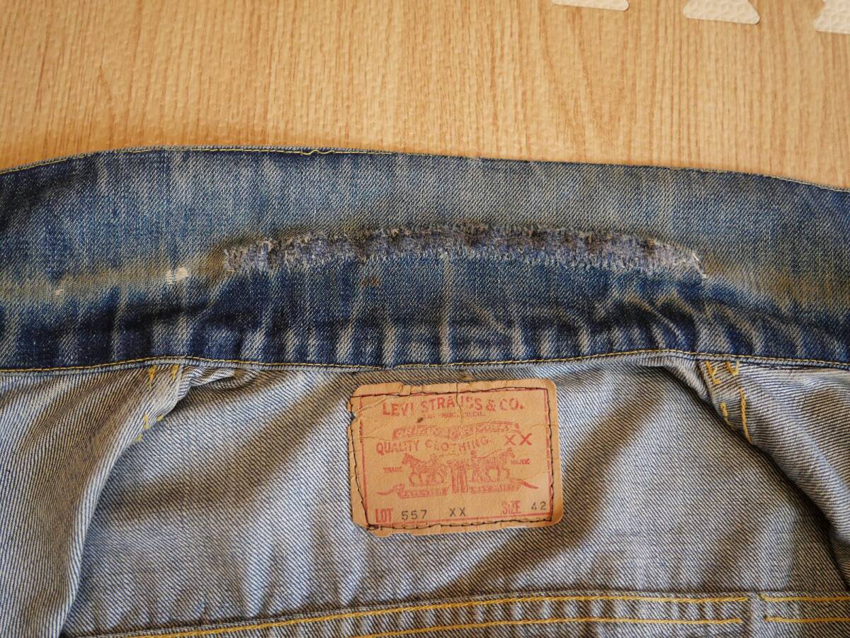 希少 60's LEVI'S サード557xx BIGE 濃紺 Big Size42 505 66後期 希少 60's LEVI'S サード557xx BIGE 濃紺 Big Size42 505 66後期