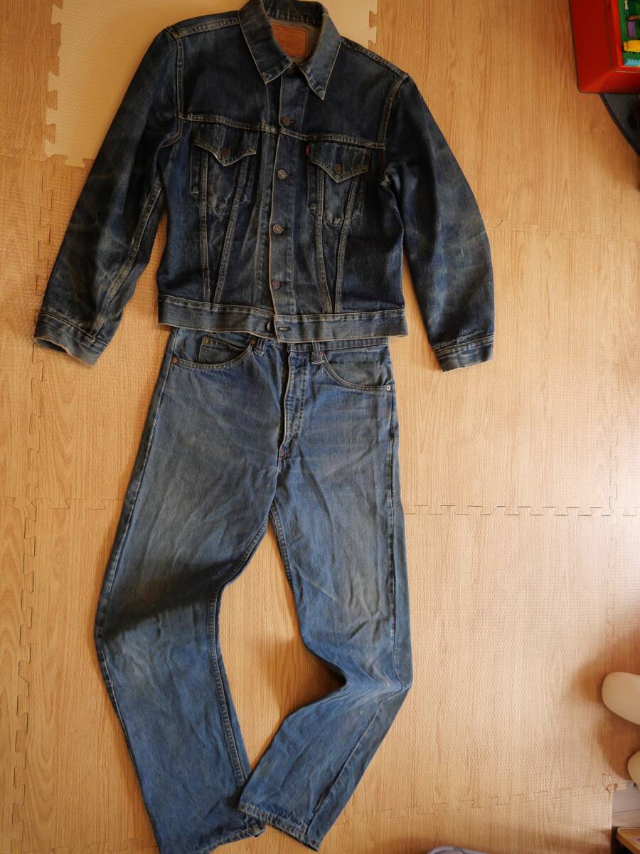 希少 60's LEVI'S サード557xx BIGE 濃紺 Big Size42 505 66後期 希少 60's LEVI'S サード557xx BIGE 濃紺 Big Size42 505 66後期