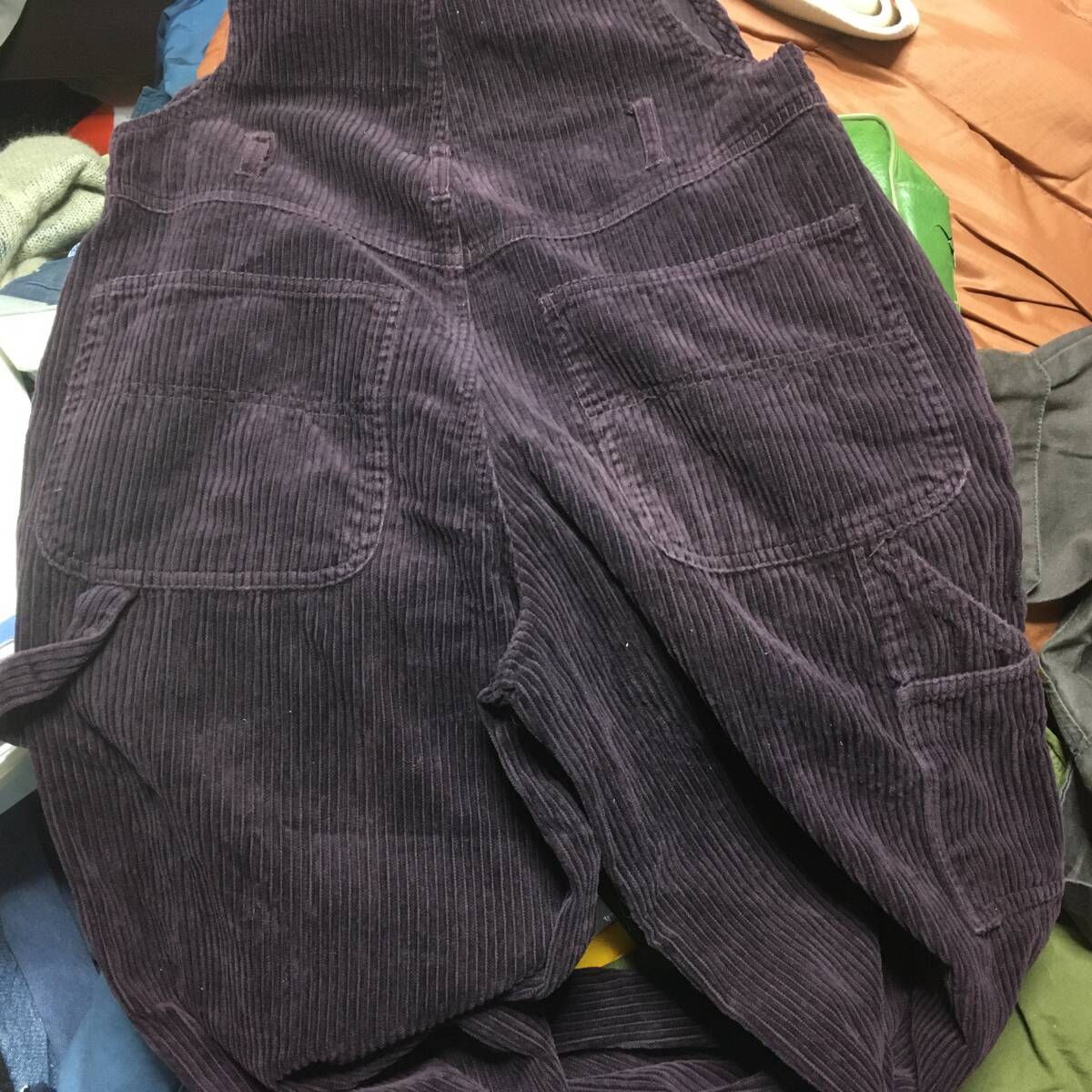 2504OLDオールド90's DISNEYディズニーPOOHくまのプーさんCORDSコーデュロイ サロペットパンツMオーバーオールUSED古着ビンテージ ティガー_画像7