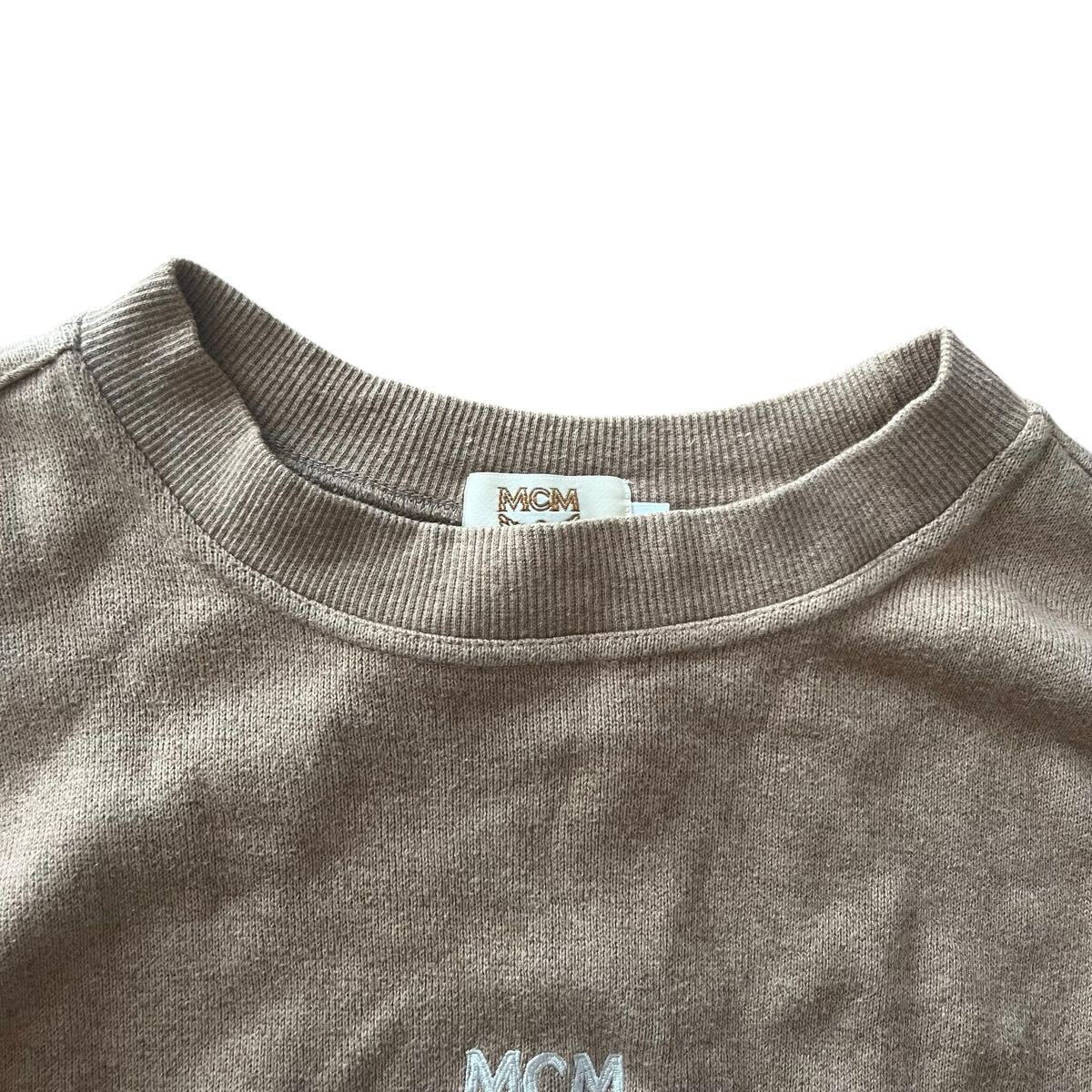 良品 MCM エムシーエム スウェット トレーナー 長袖 ブラウン ユニセックス_画像2