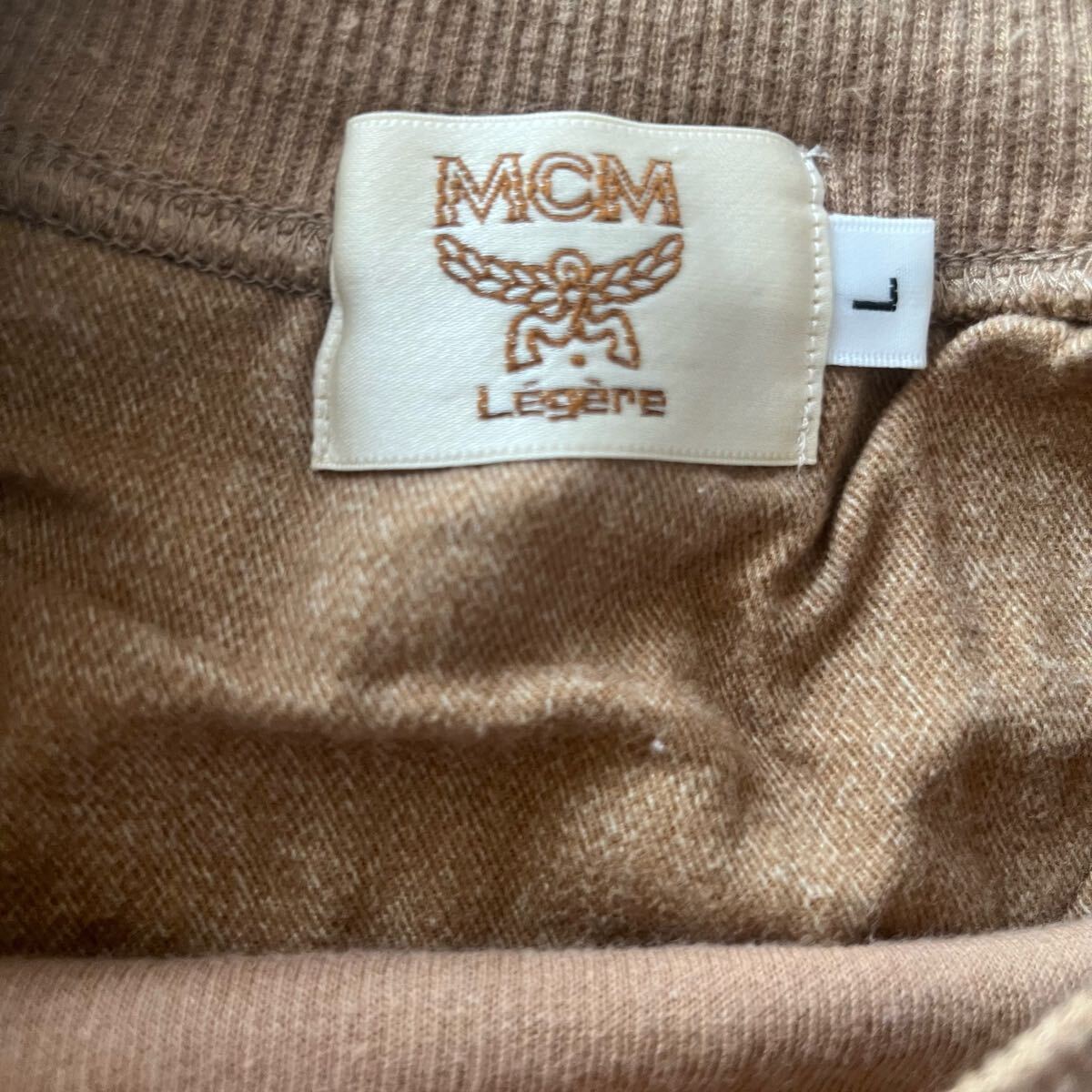 良品 MCM エムシーエム スウェット トレーナー 長袖 ブラウン ユニセックス_画像3