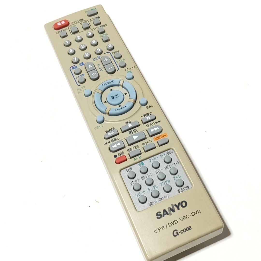 B 保証有り　良品　送料無料　サンヨー ビデオ・DVDリモコン　 VRC-DV2_画像1