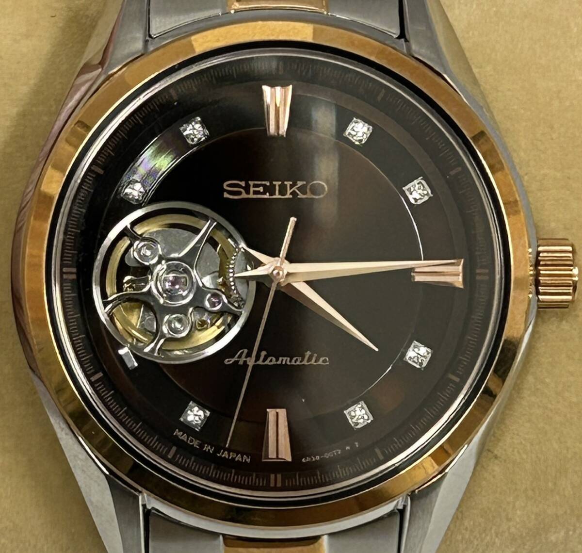 ☆スワロフスキーの輝き 美品 SEIKO PRESAGE 稼働 4R38-00R0 ☆スワロフスキーの輝き 美品 SEIKO PRESAGE 稼働 4R38-00R0