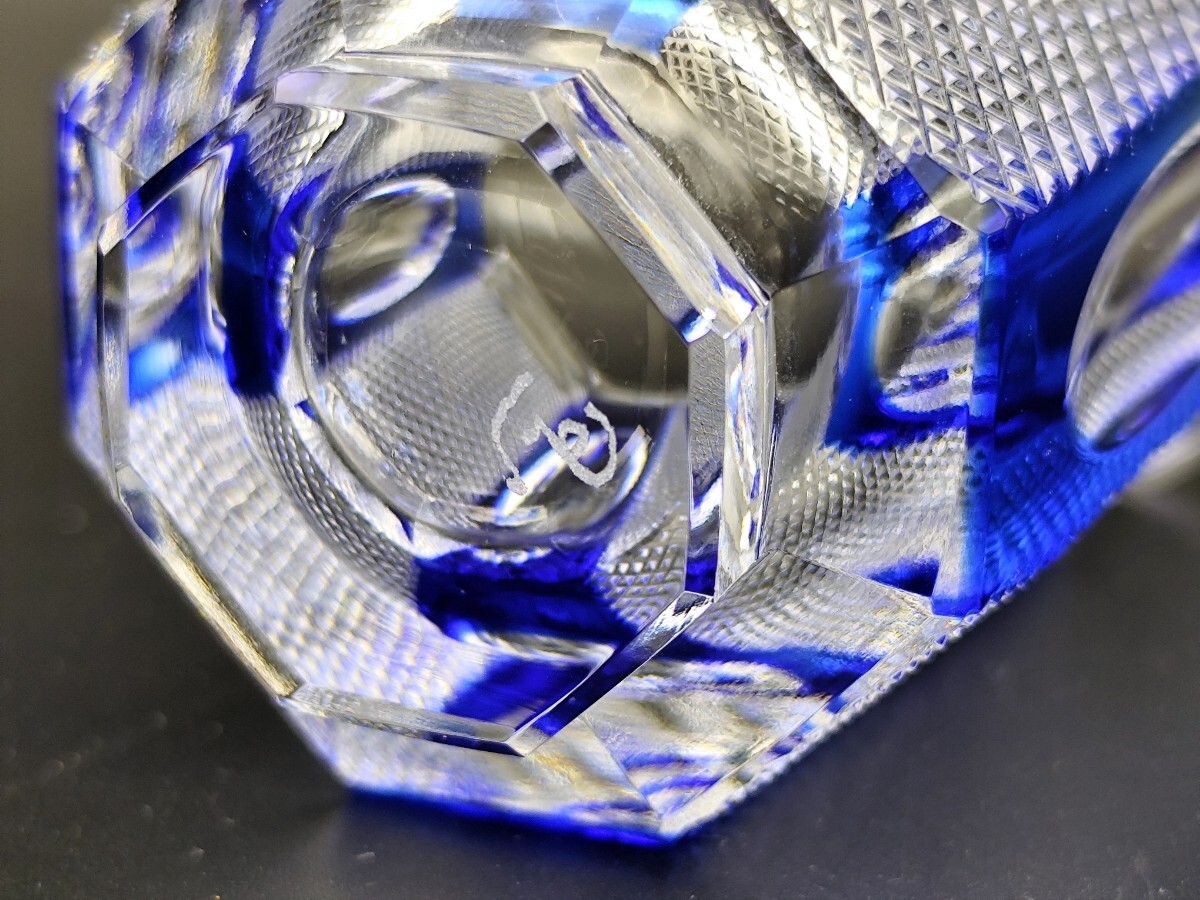 超希少品☆黒川昭男 ショットグラス 猪口(切子、江戸切子、薩摩 超希少品☆黒川昭男 ショットグラス 猪口(切子、江戸切子、薩摩