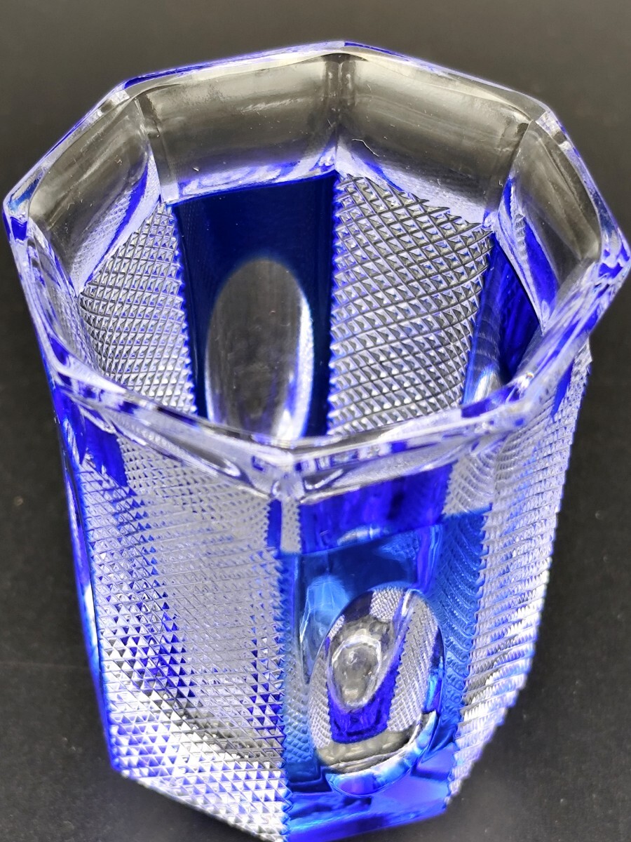 超希少品☆黒川昭男 ショットグラス 猪口(切子、江戸切子、薩摩 超希少品☆黒川昭男 ショットグラス 猪口(切子、江戸切子、薩摩