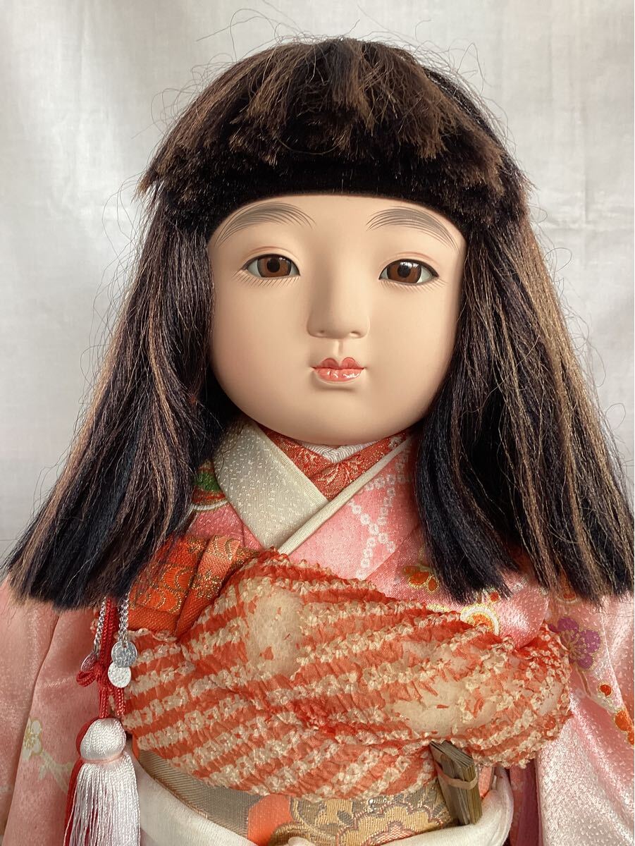 K0190】 市松人形 東玉作 日本人形 女の子 着物 飾り物 置物 K0190】 市松人形 東玉作 日本人形 女の子 着物 飾り物 置物