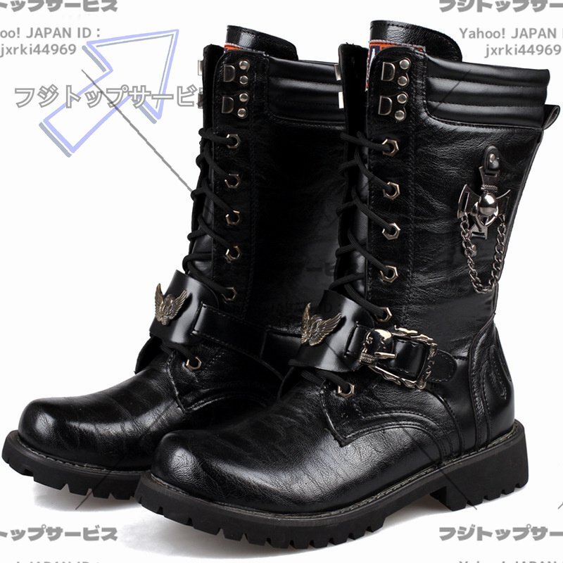 今注目されています　新入荷 ショートブーツメンズ バイクブーツ　ミリタリーブーツ 作業(yè)靴 エンジニアブーツ マーティン