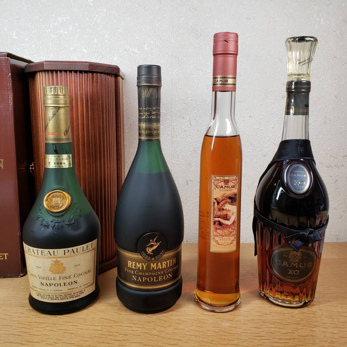 ブランデー未開栓4本セット chateau paulet napoleon remy ブランデー未開栓4本セット chateau paulet napoleon remy