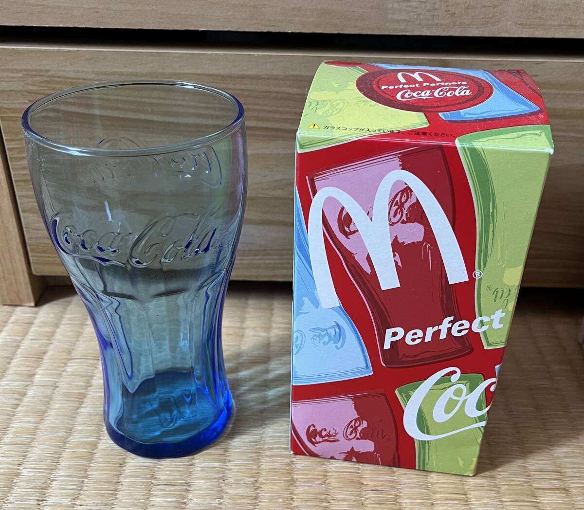 マクドナルド【新品コカコーラグラス】ブルー_画像1