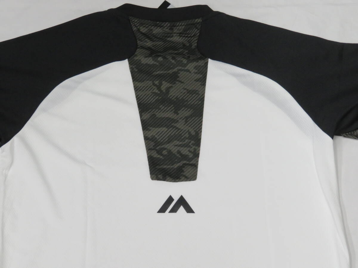 180　マジェスティック　MAJESTIC 2ボタンベースボール　Tシャツ　白（L）