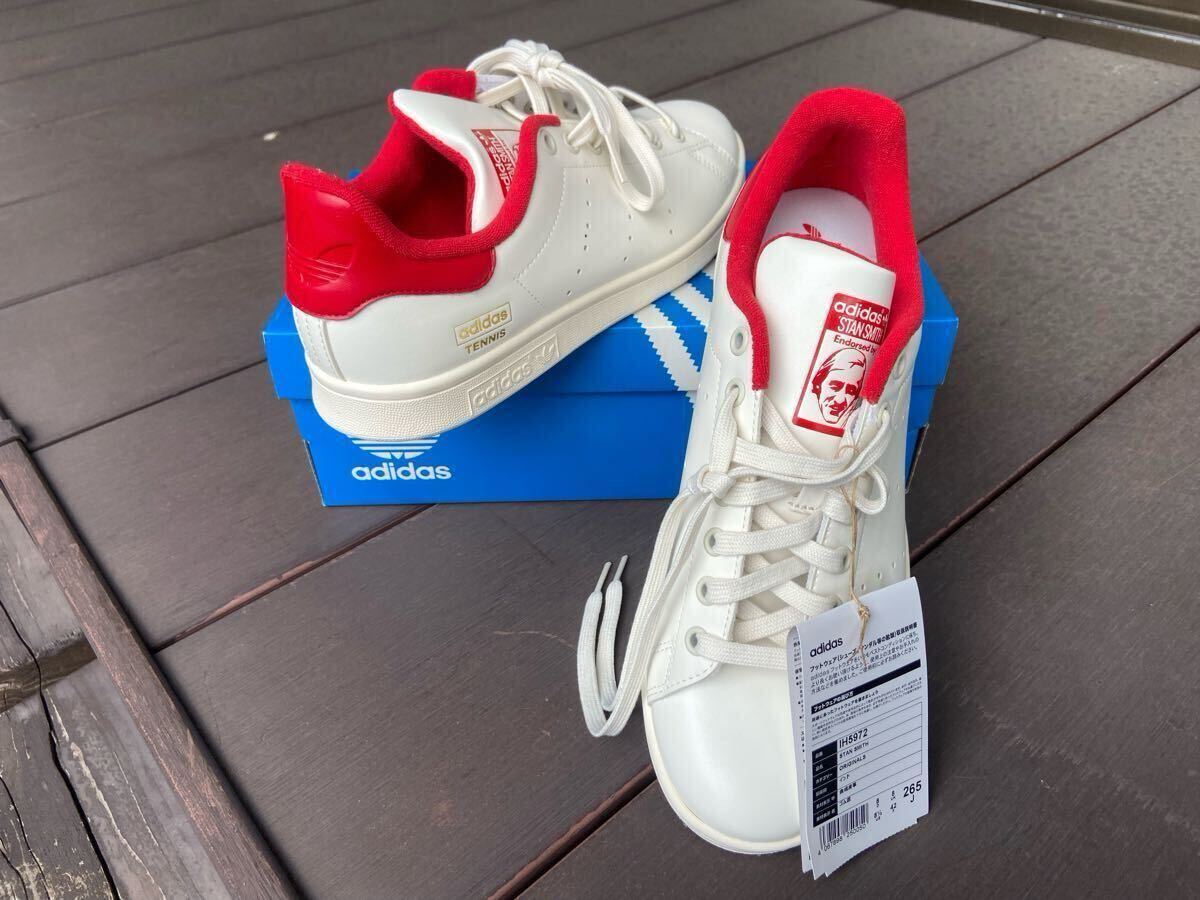 希少！【新品未使用品】レッドxゴールドadidas STAN SMITH スタンスミス　レザー26.5cm