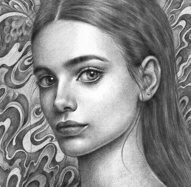 ☆新作1点もの原画☆マグノリアの彼女☆鉛筆画☆デッサン☆A4 ☆新作1点もの原画☆マグノリアの彼女☆鉛筆画☆デッサン☆A4