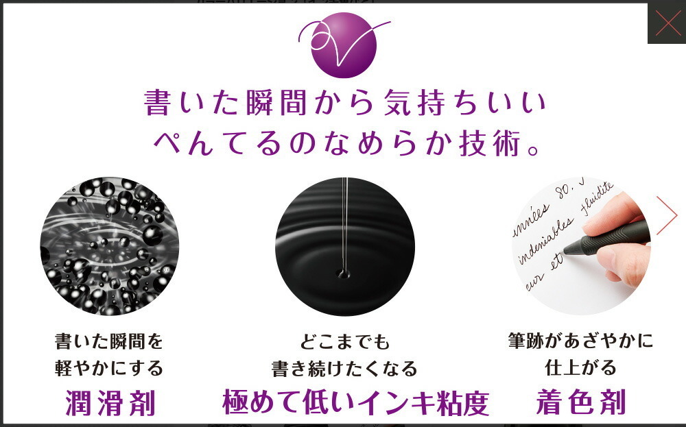 メール便発送 ぺんてる 4色ボールペン ビクーニャ 0.5mm 極細 軸レッド BXC45B_画像3