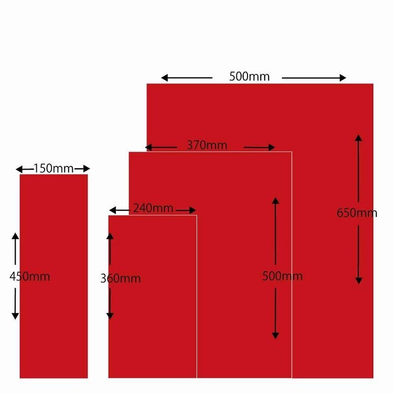 HEIKO ポリ袋 マットカラーポリ 50-65 赤 10枚 ラッピング用品