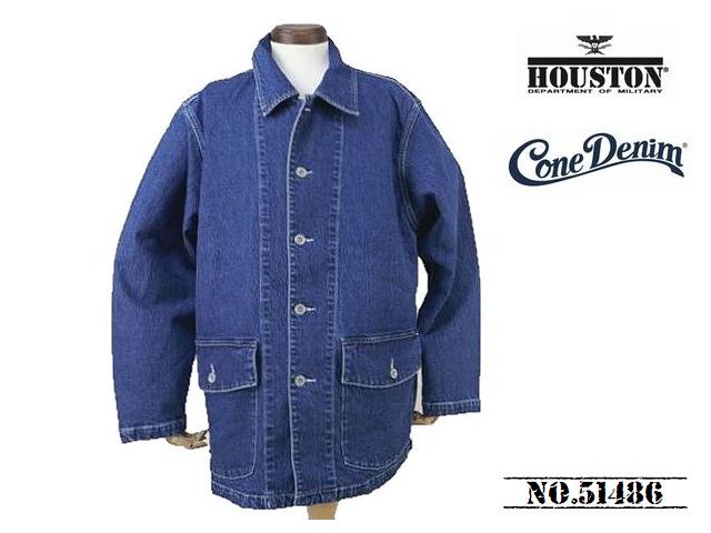 【送料無料 23%OFF】HOUSTON ヒューストン CONE DENIM U.S. ARMY M-41カバーオール NO.51486 VINTAGE WASH_42サイズ_画像1