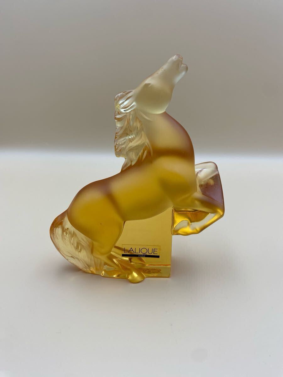 ラリック LALIQUE フランス アンバークリスタルガラス 跳ね馬 ラリック LALIQUE フランス アンバークリスタルガラス 跳ね馬