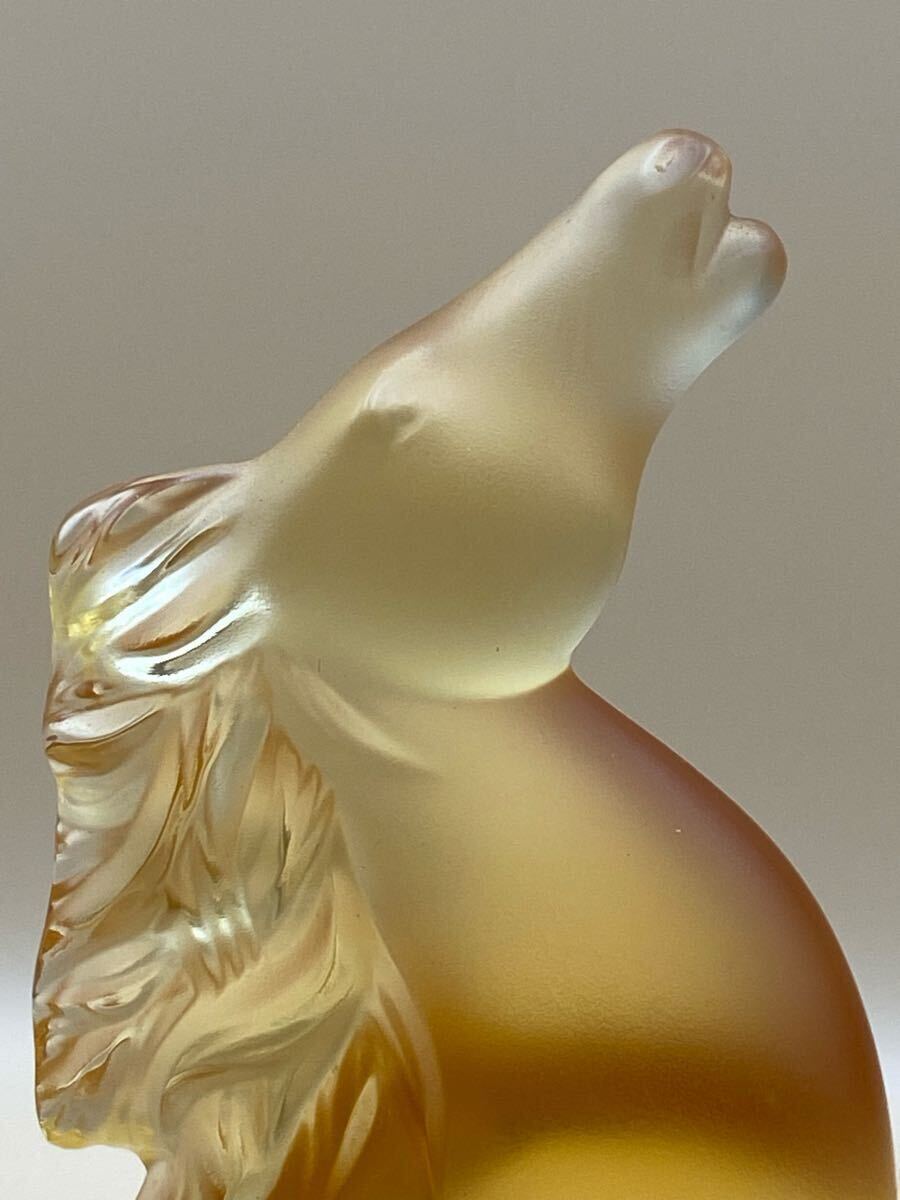 ラリック LALIQUE フランス アンバークリスタルガラス 跳ね馬 ラリック LALIQUE フランス アンバークリスタルガラス 跳ね馬