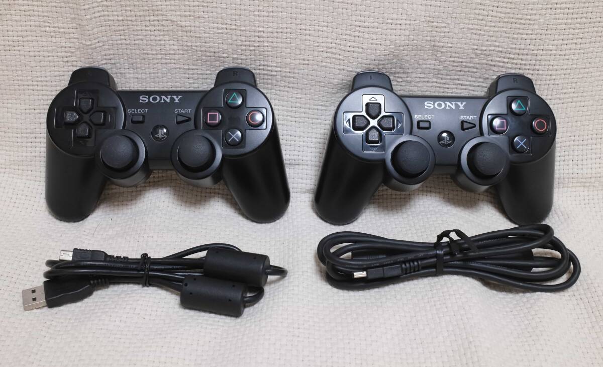 【動作品】PS3 純正コントローラー 2個セット ブラック SIXAXIS DUALSHOCK 3 CECHZC1J CECHZC2J
