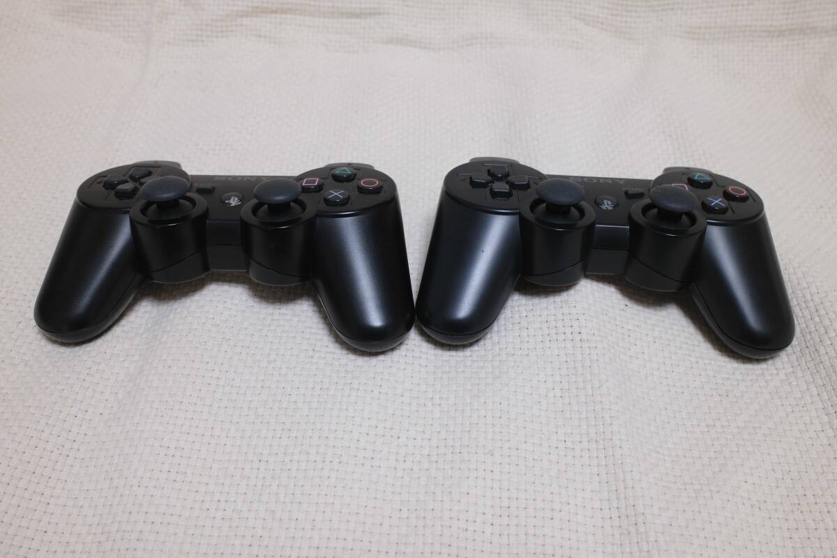 【動作品】PS3 純正コントローラー 2個セット ブラック SIXAXIS DUALSHOCK 3 CECHZC1J CECHZC2J