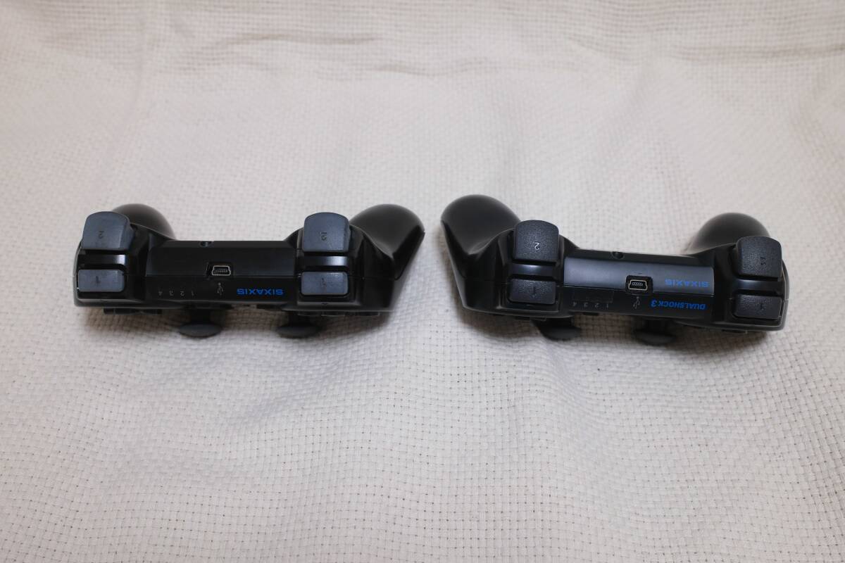 【動作品】PS3 純正コントローラー 2個セット ブラック SIXAXIS DUALSHOCK 3 CECHZC1J CECHZC2J
