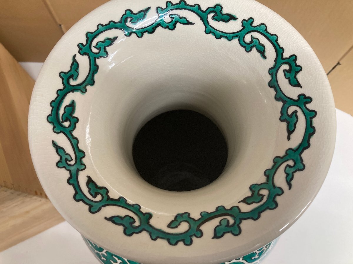 九谷焼 角福 花瓶 花器 特大サイズ 高さ約55cm 重量8.5kg 置物 九谷焼 角福 花瓶 花器 特大サイズ 高さ約55cm 重量8.5kg 置物