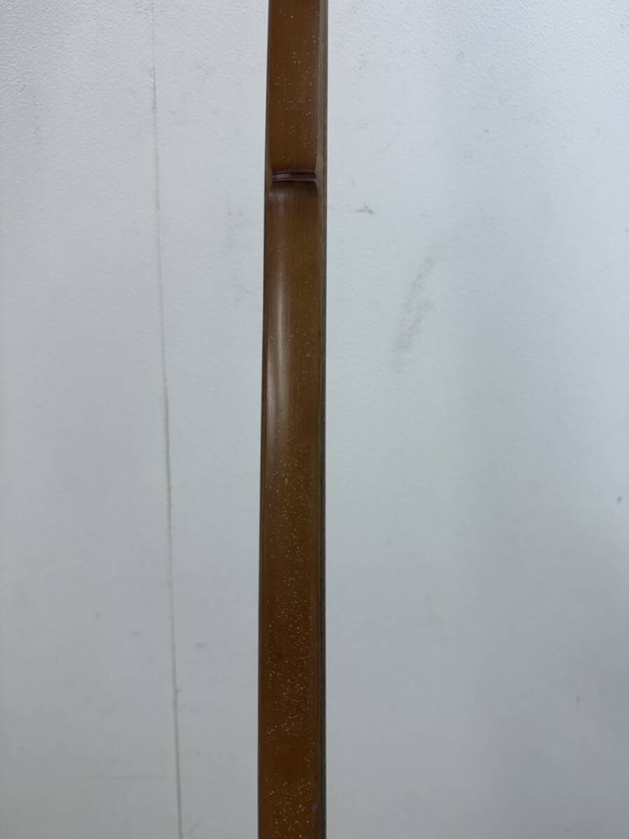 弓道 和弓 竹弓 在銘 柴田久十郎 並寸 全長約220cm 弓術 武具 弓道 和弓 竹弓 在銘 柴田久十郎 並寸 全長約220cm 弓術 武具