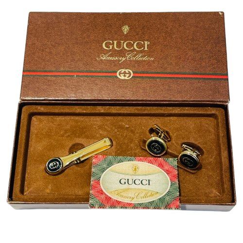 GUCCI/グッチ】ビンテージ カフスボタン タイピンセット GG GUCCI/グッチ】ビンテージ カフスボタン タイピンセット GG