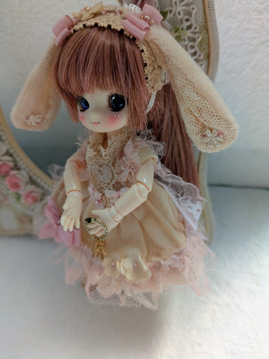 monnti オビツ11ピコニーモPお洋服セット 紅茶染めの午後 桜うさ