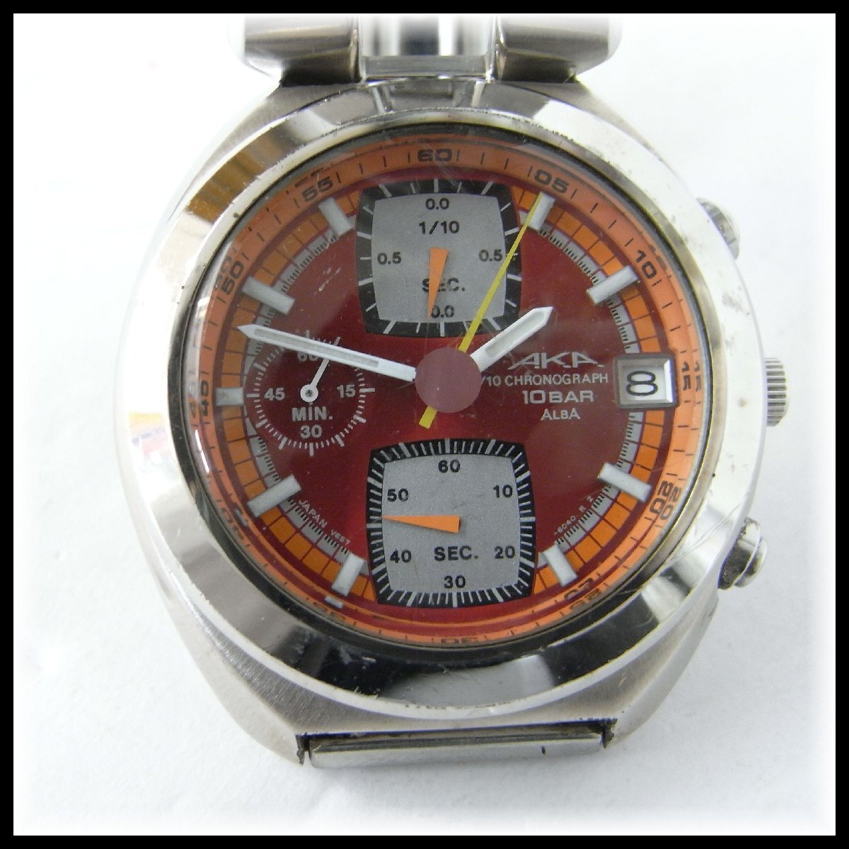 1円~ SEIKO セイコー ALBA アルバ AKA アカ 1/10クロノグラフ 1円~ SEIKO セイコー ALBA アルバ AKA アカ 1/10クロノグラフ